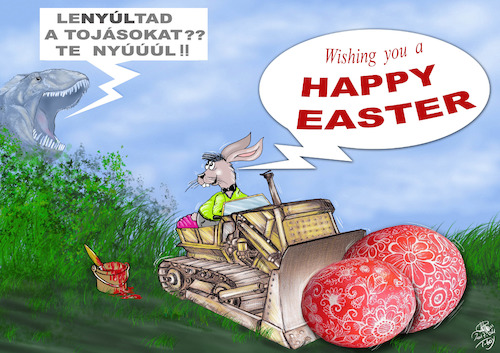 Cartoon: HAPPY EASTER 2017 (medium) by T-BOY tagged happy,easter,2017