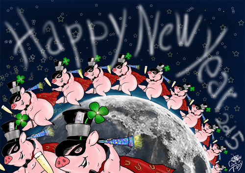 Cartoon: HAPPY NEW YEAR 2015 (medium) by T-BOY tagged happy,new,year,2015