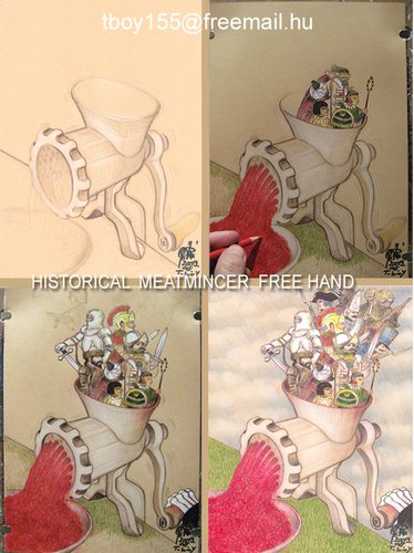 Cartoon: HISTORICAL  MEATMINCER (medium) by T-BOY tagged historical,meatmincer