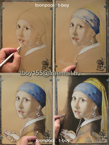 Cartoon: JOHANNES VERMEER (medium) by T-BOY tagged johannes,vermeer