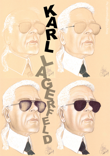 Cartoon: KARL  LAGERFELD (medium) by T-BOY tagged trendsetter,designer,lagerfeld,karl