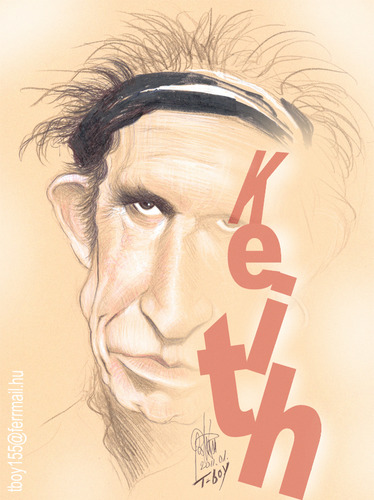 Cartoon: KEITH RICHARDS (medium) by T-BOY tagged keith,richards