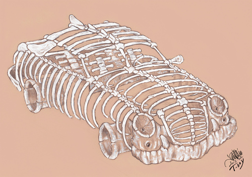 Cartoon: OLDTIMER (medium) by T-BOY tagged oldtimer