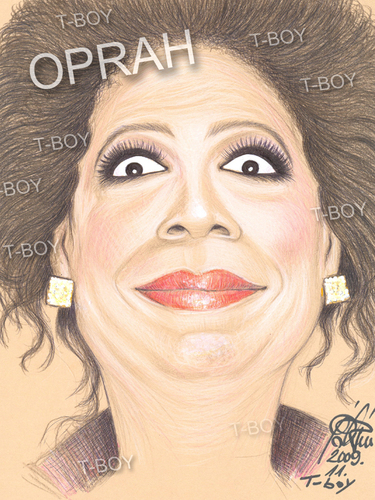 Cartoon: OPRAH (medium) by T-BOY tagged oprah