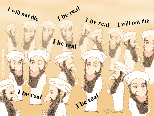 Cartoon: OSAMA BIN LADEN   LIAR WORLD (medium) by T-BOY tagged world,manipulated