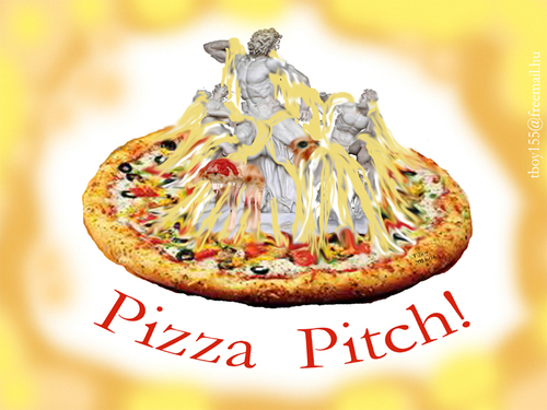 Cartoon: PIZZA PITCH (medium) by T-BOY tagged pitch,pizza