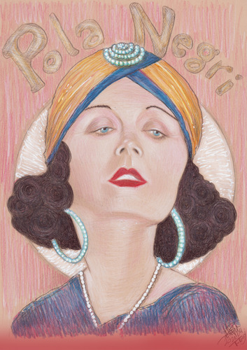 Cartoon: POLA NEGRI (medium) by T-BOY tagged pola,negri