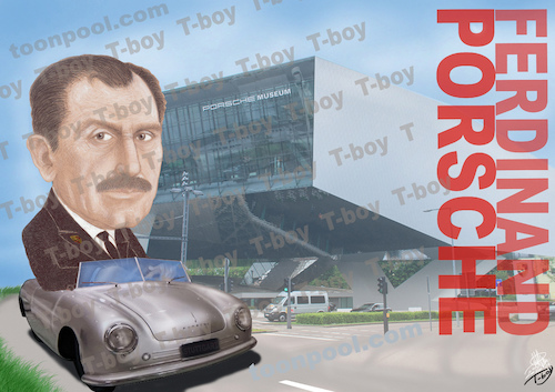 Cartoon: PORSCHE (medium) by T-BOY tagged porsche