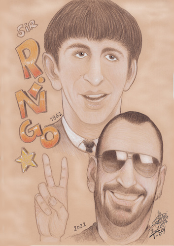 Cartoon: RINGO STARR (medium) by T-BOY tagged ringo,starr