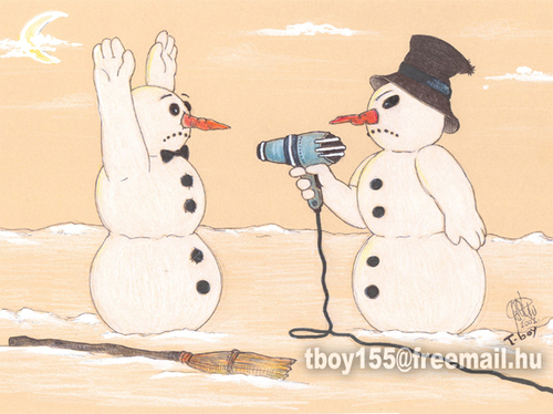 Cartoon: SNOWMAN ATTACK (medium) by T-BOY tagged snowman