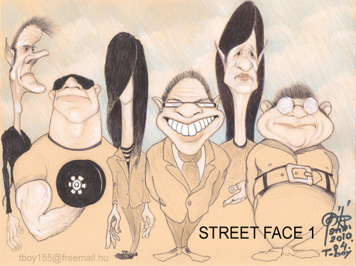 Cartoon: STREET FACE 1 (medium) by T-BOY tagged street,face