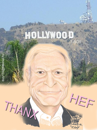 Cartoon: THANX   MR HEF (medium) by T-BOY tagged thanx,mr,hef