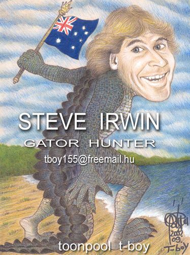 Cartoon: TRIBUTE STEVE IRWIN (medium) by T-BOY tagged steve