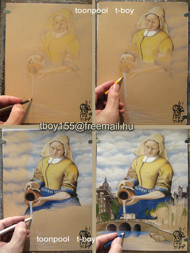 Cartoon: VERMEER (medium) by T-BOY tagged vermeer