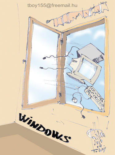 Cartoon: WINDOWS (medium) by T-BOY tagged windows