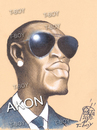 Cartoon: AKON (small) by T-BOY tagged akon