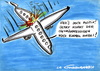 Cartoon: Plane crash (small) by LA RAZZIA tagged flugzeug,aeroplane,flugzeugabsturz