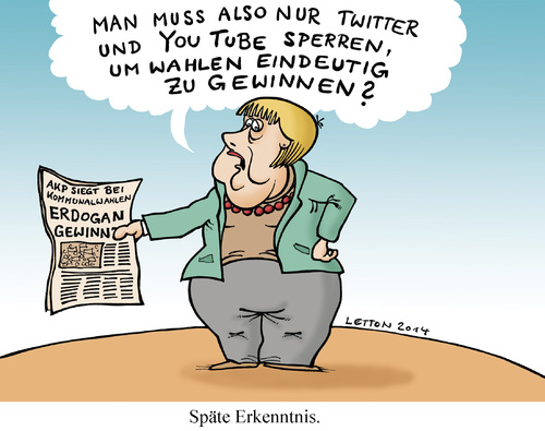 Cartoon: Logische Schlussfolgerung. (medium) by Nottel tagged türkei,wahlen,akp,erdogan,merkel,groko