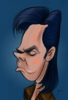 Cartoon: Nick Cave (medium) by guidosalimbeni tagged nick,cave,caricature,cartoon,digital