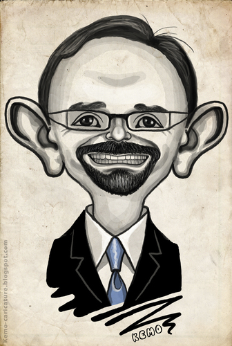 Cartoon: John Bass (medium) by K E M O tagged caricature,usa,georgia,ambassador,bass,john