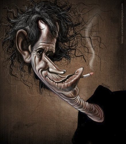 Cartoon: Keith Richards (medium) by K E M O tagged rock,stones,roling,music,karikaturisti,caricature,kemo,richards,keith