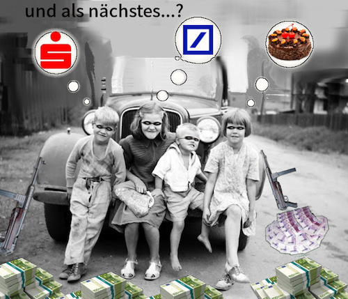 Cartoon: die kleinen gangsterstrolche (medium) by wheelman tagged kinder,spass,bank,raub,geld