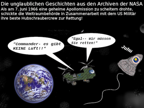 Cartoon: great american history (medium) by wheelman tagged raumfahrt,apollo,nasa,rettung,usa