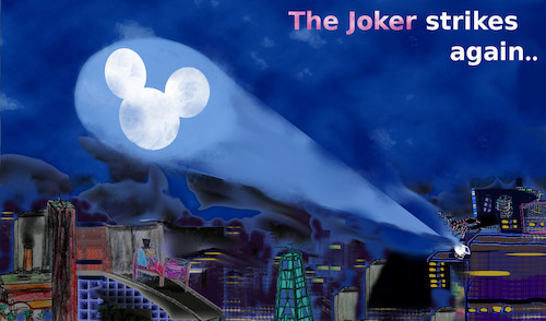 Cartoon: last night in Gotham (medium) by wheelman tagged batlight,joker,batman,gotham