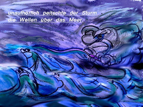 Cartoon: literatur (medium) by wheelman tagged literatur,worte,schreiben,wind,sturm,wellen,meer