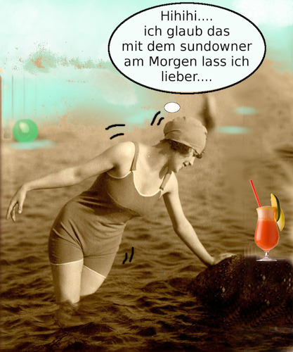 Cartoon: meer spass (medium) by wheelman tagged meer,urlaub,spass,drinks,cocktails