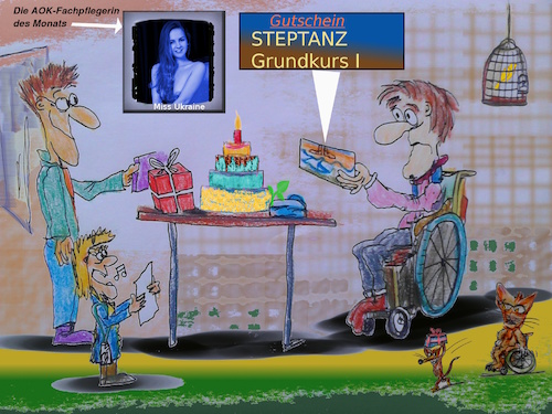 Cartoon: peinliche geschenke (medium) by wheelman tagged geburtstag,geschenk,gutschein