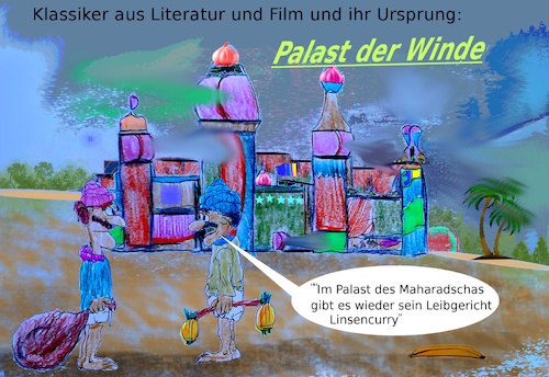 Cartoon: unbekanntes wissen (medium) by wheelman tagged bestseller,buch,film,klassiker,wahrheit,indien,essen,verdauung