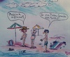 Cartoon: ieri a la spiaggia (small) by wheelman tagged strand,schwanger,spaß,blabla,italiano