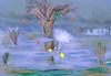 Cartoon: wanderer IM nebelmeer (small) by wheelman tagged nebel,baum