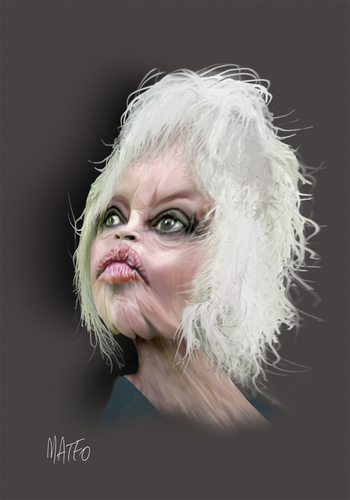 Cartoon: Brigitte Bardot (medium) by geomateo tagged bardot,brigitte