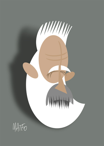 Cartoon: Constantin Brancusi (medium) by geomateo tagged constantin,brancusi,romania,sculpture