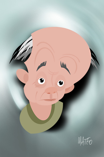 Cartoon: Eugen IONESCO (medium) by geomateo tagged ionesco