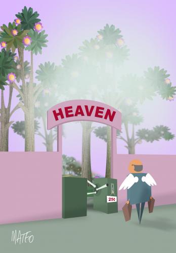 Cartoon: heaven (medium) by geomateo tagged money,financial,heaven,crisis,crissis,corruption