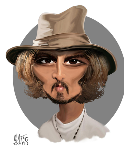 Cartoon: Johnny Depp (medium) by geomateo tagged johnny,depp