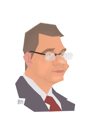 Cartoon: Mihai Razvan Ungureanu (medium) by geomateo tagged mihai,razvan,ungureanu,romania