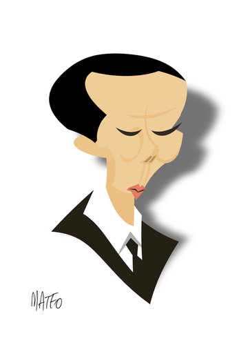 Cartoon: Nicolae TITULESCU (medium) by geomateo tagged nicolae,titulescu,romania