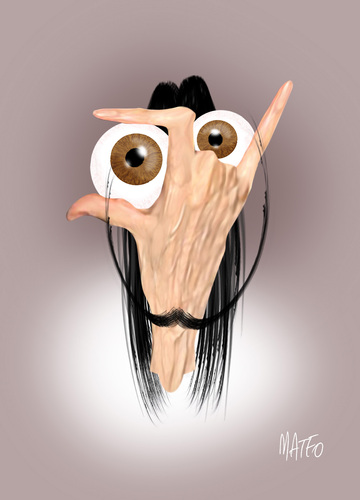 Cartoon: Salvador dali (medium) by geomateo tagged caricature,dali