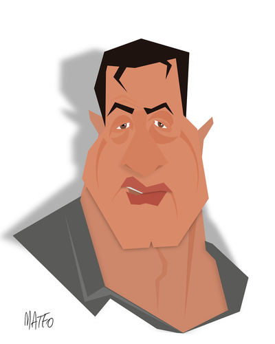 Cartoon: Sylvester Stallone (medium) by geomateo tagged sylvester,stallone