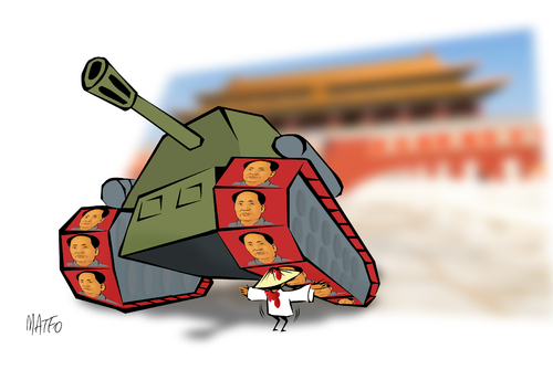 Cartoon: tiananmen massacre (medium) by geomateo tagged politics,china