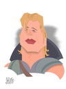 Cartoon: Brad Pitt (small) by geomateo tagged brad pitt troja movie film