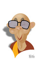 Cartoon: Dalai Lama (small) by geomateo tagged dalai,lama,tibet