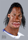 Cartoon: Didier Drogba (small) by geomateo tagged drogba,soccer,sport,football