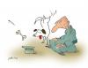 Cartoon: poor man (small) by geomateo tagged poor poverty dog solidarity beggar beg 