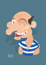 Cartoon: traian basescu caricature (small) by geomateo tagged traian,basescu,president,romania