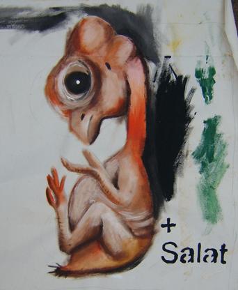 Cartoon: Huhn mit Salat (medium) by KREMPEL tagged ernährung